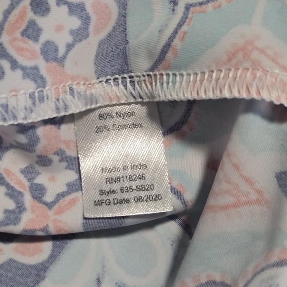 Cabana Life St. Barts Colorful Geo Print Tropical Beach Tunic Day Dress Large - Picture 8 of 9